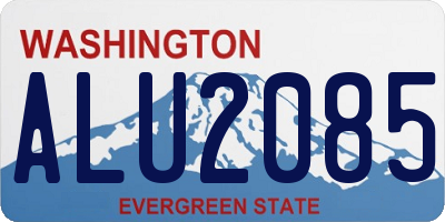 WA license plate ALU2085