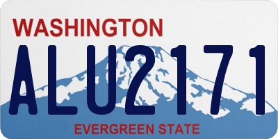 WA license plate ALU2171