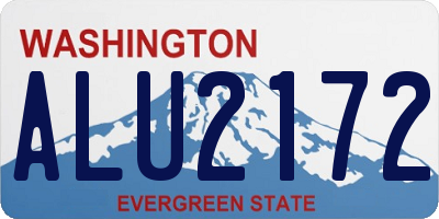 WA license plate ALU2172