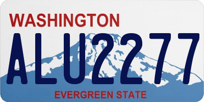 WA license plate ALU2277