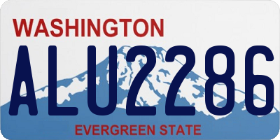 WA license plate ALU2286