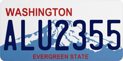 WA license plate ALU2355