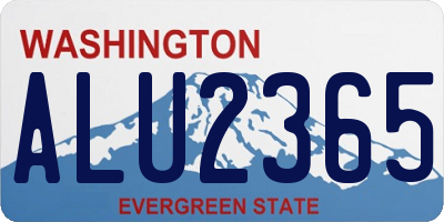 WA license plate ALU2365