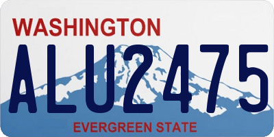 WA license plate ALU2475