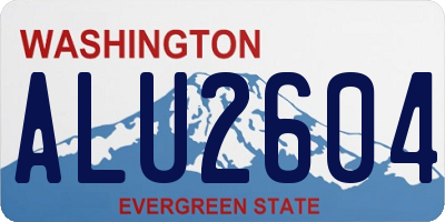 WA license plate ALU2604