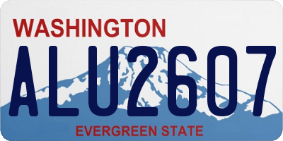 WA license plate ALU2607