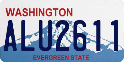 WA license plate ALU2611