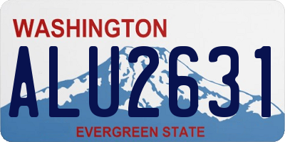 WA license plate ALU2631