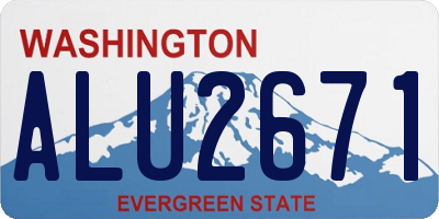 WA license plate ALU2671