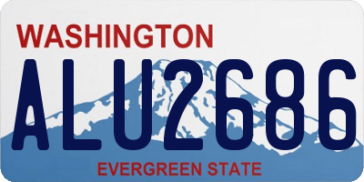 WA license plate ALU2686