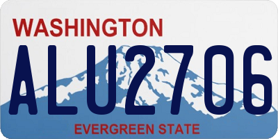 WA license plate ALU2706