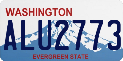 WA license plate ALU2773