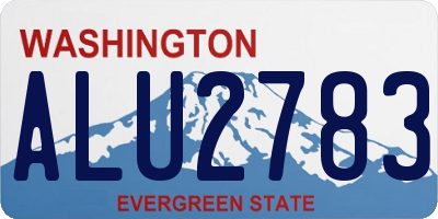 WA license plate ALU2783