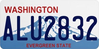 WA license plate ALU2832