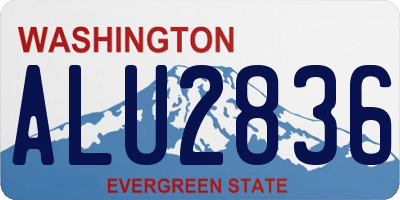 WA license plate ALU2836
