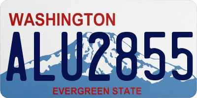WA license plate ALU2855