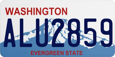 WA license plate ALU2859