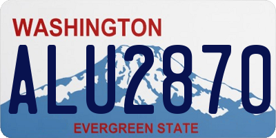 WA license plate ALU2870