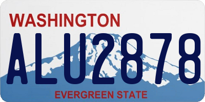 WA license plate ALU2878