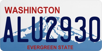 WA license plate ALU2930
