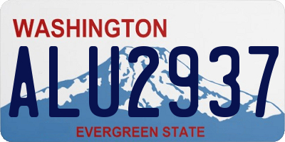 WA license plate ALU2937