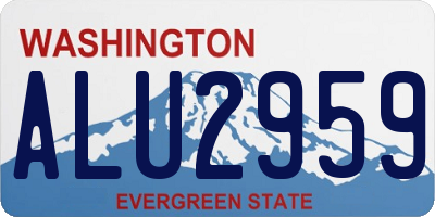 WA license plate ALU2959