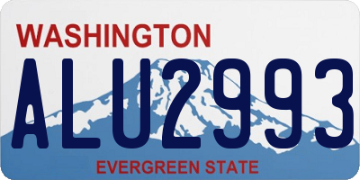 WA license plate ALU2993