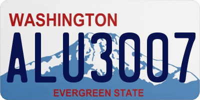 WA license plate ALU3007