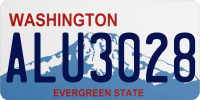 WA license plate ALU3028