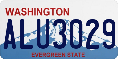 WA license plate ALU3029