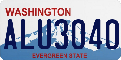 WA license plate ALU3040