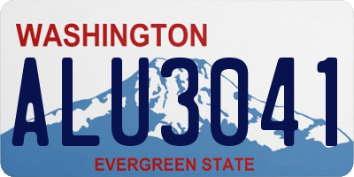 WA license plate ALU3041