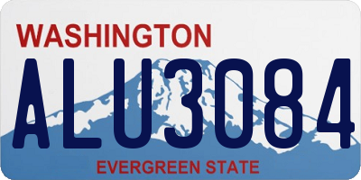 WA license plate ALU3084