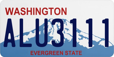 WA license plate ALU3111