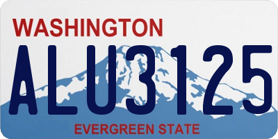 WA license plate ALU3125