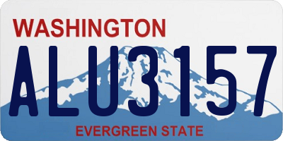 WA license plate ALU3157