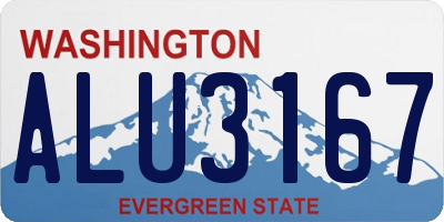 WA license plate ALU3167