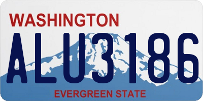 WA license plate ALU3186
