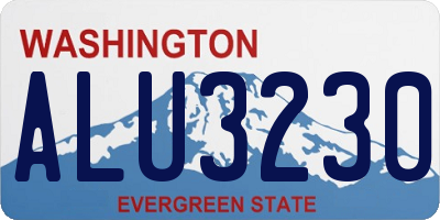 WA license plate ALU3230