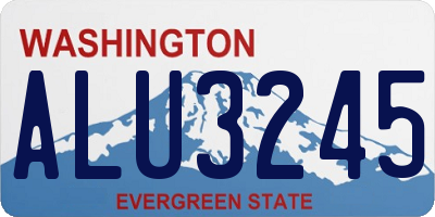 WA license plate ALU3245