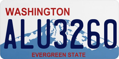 WA license plate ALU3260