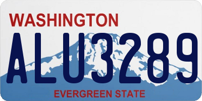 WA license plate ALU3289