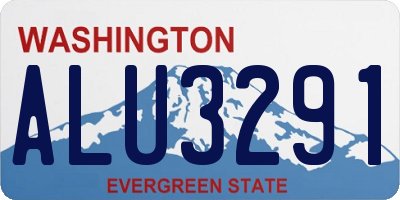 WA license plate ALU3291