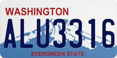 WA license plate ALU3316
