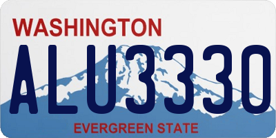 WA license plate ALU3330
