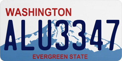 WA license plate ALU3347