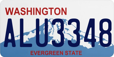 WA license plate ALU3348