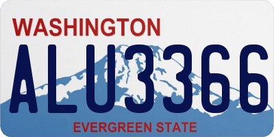 WA license plate ALU3366