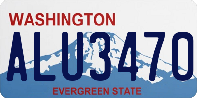 WA license plate ALU3470