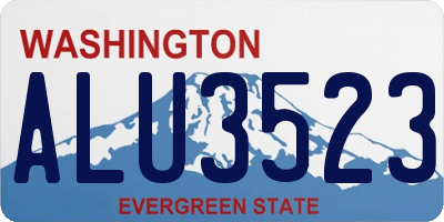 WA license plate ALU3523